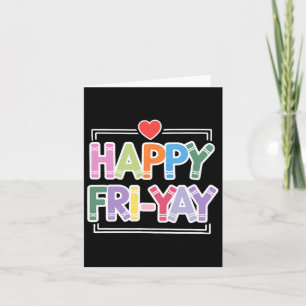Gelukkig Vrij-yay Grappige Leraar Leven Weekend Pu Kaart