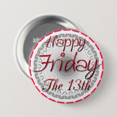 Gelukkig vrijdag de 13de Button van de Superstitio (Voorkant /achterkant)