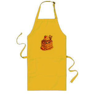 Gelukkig Wafeldessert Sticker Lang Schort
