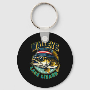 Gelukkig Walleye Lake Hagedis Vissen Sleutelhanger