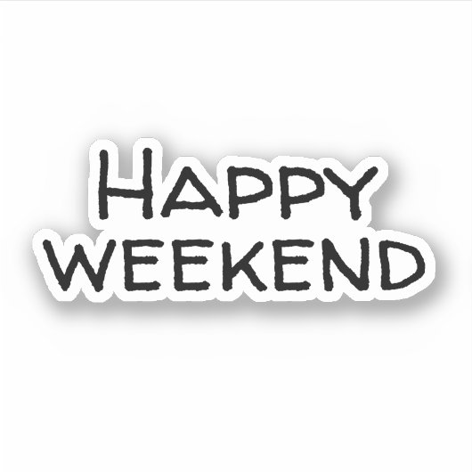 Gelukkig weekend sticker (Voorkant)