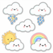 Gelukkig weer Cloud Sticker (Voorkant)