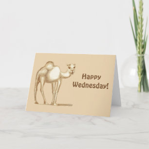 Gelukkig woensdag! Camel Wenskaart Kaart