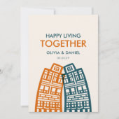 Gelukkig wonen Samen nieuwe adreskaart met stad Kaart (Voorkant)