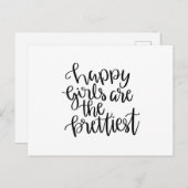 Gelukkig zijn de meisjes de  briefkaart (Voorkant / Achterkant)