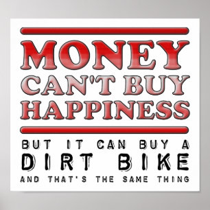 Gelukkig Zijn Kopen Dirt Bike Grappige Poster