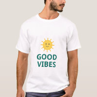 Gelukkig Zon Goede Vibes T-Shirt | Leuke Zomer Zon