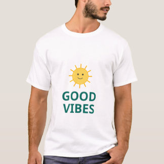 Gelukkig Zon Goede Vibes T-Shirt | Leuke Zomer Zon