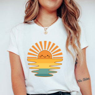 Gelukkig Zon Lach; Schattige Zomer Zonneschijn Dam T-shirt