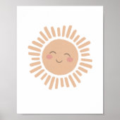 Gelukkig Zon Neutraal Kinderkamer Decoratie Poster (Voorkant)