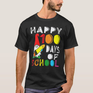 Gelukkige 100 dagen school kabouter leraar student t-shirt