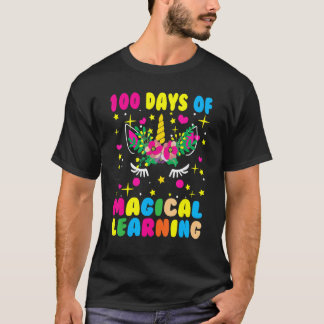 Gelukkige 100 dagen school Magisch Lerende Eenhoor T-shirt