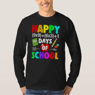 Gelukkige 100 dagen school wiskunde formule 100 da t-shirt