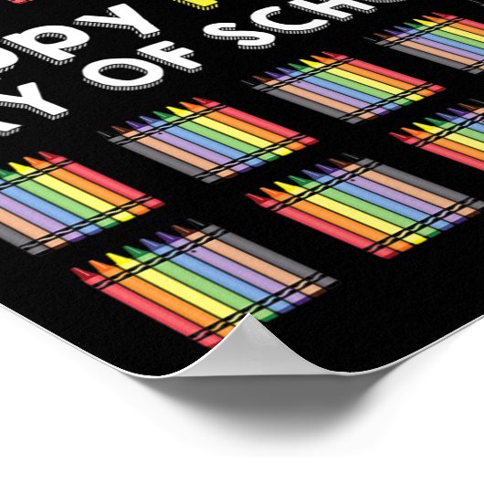 Gelukkige 100e dag van de school student plezier 1 poster (Hoek)