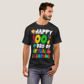 Gelukkige 100e Dagen van Virtual E leren leraar St T-shirt (Voorkant volledig)