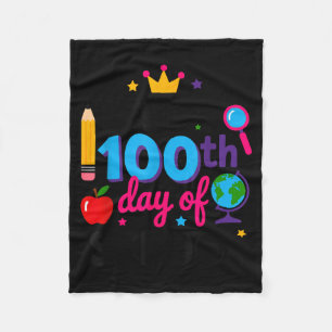 Gelukkige 100e schooldag 100 dagen slimmer leraar fleece deken