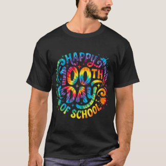 Gelukkige 100e schooldag Tie Dye 100 dagen slimmer T-shirt