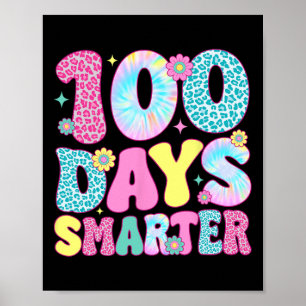 Gelukkige 100ste Dag van de School Tie Dye Rainbow Poster