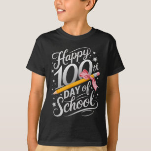 Gelukkige 100ste Dag van de School Tie Dye Rainbow T-shirt
