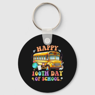 Gelukkige 100ste dag van de schoolbuschauffeur 100 sleutelhanger