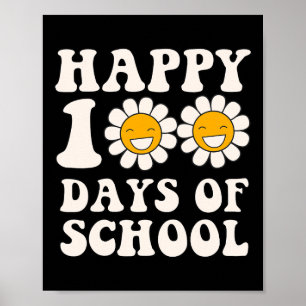 Gelukkige 100ste dag van school Retro Groovy Schat Poster