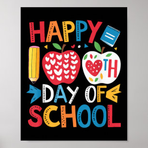Gelukkige 100ste dagen van de School Leraar Studen Poster
