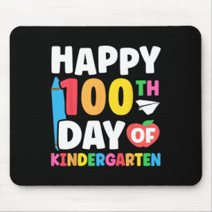 Gelukkige 100ste kleuterdag kinderen 100 dagen van muismat