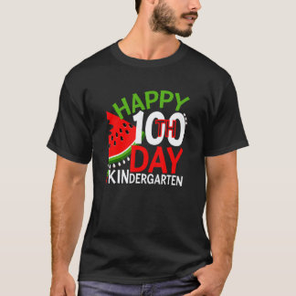 Gelukkige 100ste kleuterklassedag voor juf Waterme T-shirt