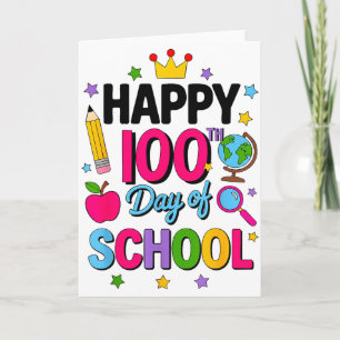 Gelukkige 100ste schooldag 100 dagen slimmer leerk kaart