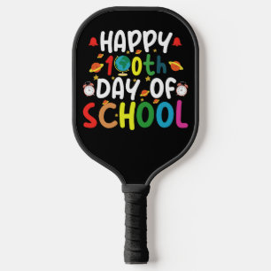 Gelukkige 100ste Schooldag Leraar Student Pickleball Paddle