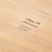 Gelukkige 10e verjaardag eenvoudige minimale bruil acryl uitnodigingen (Laagn)