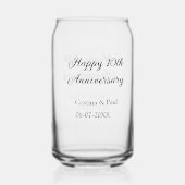 Gelukkige 10e verjaardag eenvoudige minimale bruil blikvorm glas (Achterkant)