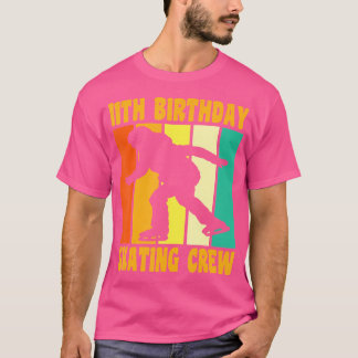 Gelukkige 11 verjaardag 11 jaar oud ijs schaatsen  t-shirt