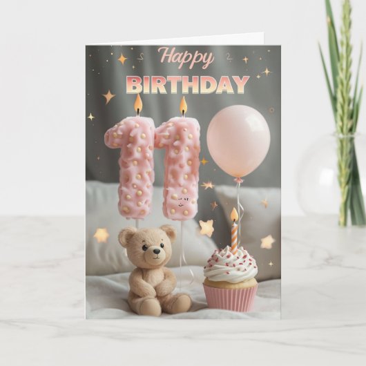 Gelukkige 11de Verjaardag Kaart (Voorkant)