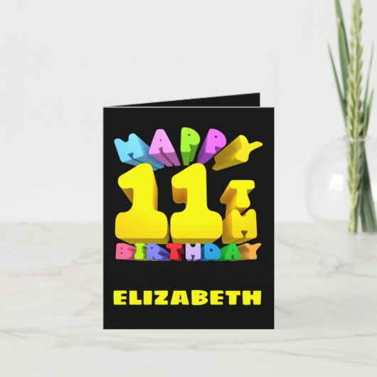 Gelukkige 11de Verjaardag Kaart (Voorkant)