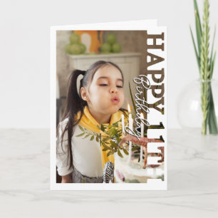 Gelukkige 11e verjaardag foto college kaart