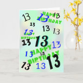Gelukkige 13de Verjaardag Kaart (Gele Bloem)
