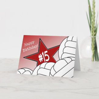 Gelukkige 15e verjaardag, volleybalster! kaart