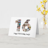 Gelukkige 16e Verjaardag Nummer 16 Aangepaste Foto Kaart (Gele Bloem)