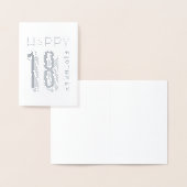 Gelukkige 18 Verjaardag Folie Kaarten (Display)