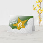 Gelukkige 18e verjaardag, Golfster! Kaart (Gele Bloem)