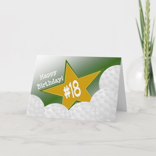 Gelukkige 18e verjaardag, Golfster! Kaart (Voorkant)