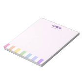 Gelukkige 18e Verjaardag in Regenboogstrepen Notitieblok (Gedraaid)