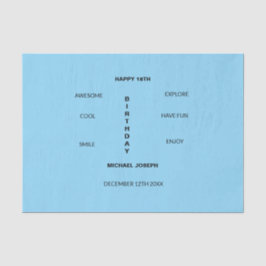 Gelukkige 18e verjaardag Schattige en Geweldige Tissuepapier