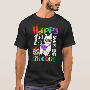 Gelukkige 1e Dag Van Groep 7 Lama Terug Naar Schoo T-shirt