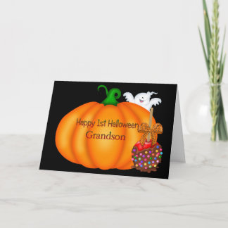 Gelukkige 1e Halloween Kleinzoon Kaart