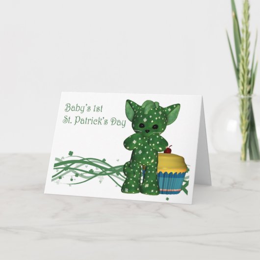 Gelukkige 1e St. Patrick's Day Kaart (Voorkant)