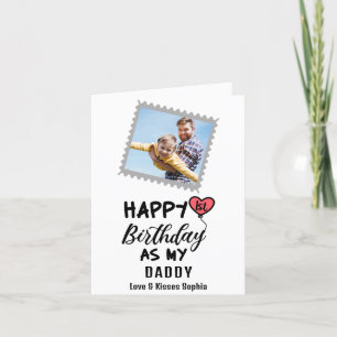 Gelukkige 1e Verjaardag als mijn Papa Custom Foto Feestdagen Kaart