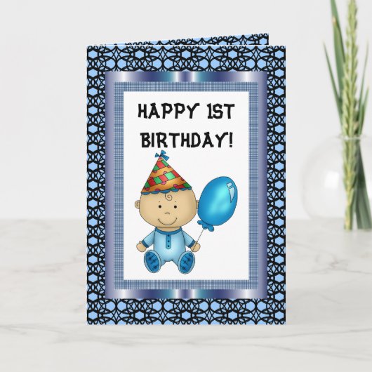 Gelukkige 1e verjaardag kaart (Voorkant)