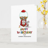 Gelukkige 1e verjaardag van Godfather Kaart (Gele Bloem)